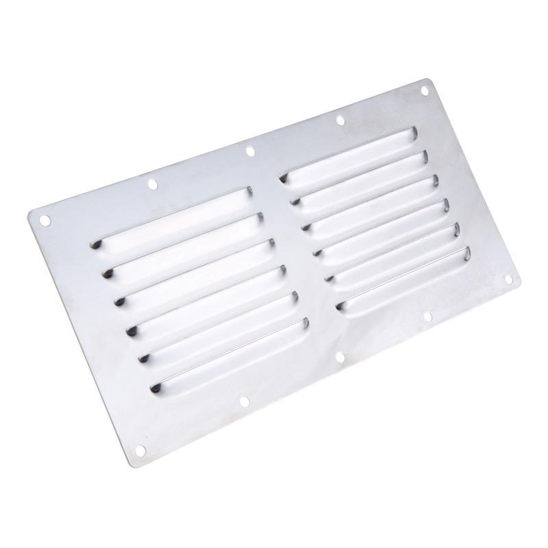 Boats Stainless Steel Vertical Rectangular Louvered Vent Cover 230mm*115mm Marine Square Air Vent Grille Metal Wall Ventilation