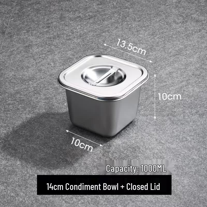Zhongjiang 304 Stainless Steel Square Seasoning Jars