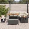 Ensemble de canapé de jardin 8 pièces vidaXL avec coussins noirs poly rattan, Ensemble de salle à manger de jardin 3 pièces 3363165