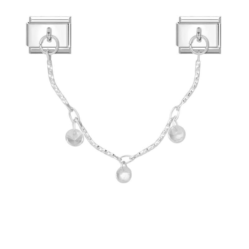 Y2K Delicate Personalized DIY Crystal Chain Tassel Charm Bracelet Heart Star Moon Bow Pendent Bead 9mm Stainless Steel Jewelry