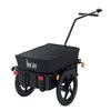 Fahrrad-Anhänger Kinderwagen Gartenwagen m. Träger Nutz-Gepäck & Rädern Schwarz