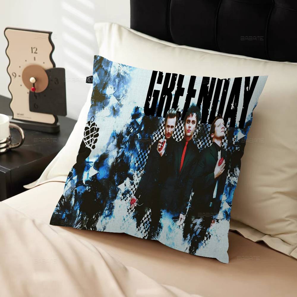G-Green D-Day Band Pillow Gift Home Office Decoration Bedroom Sofa Car Cushion Cover Case 45X45