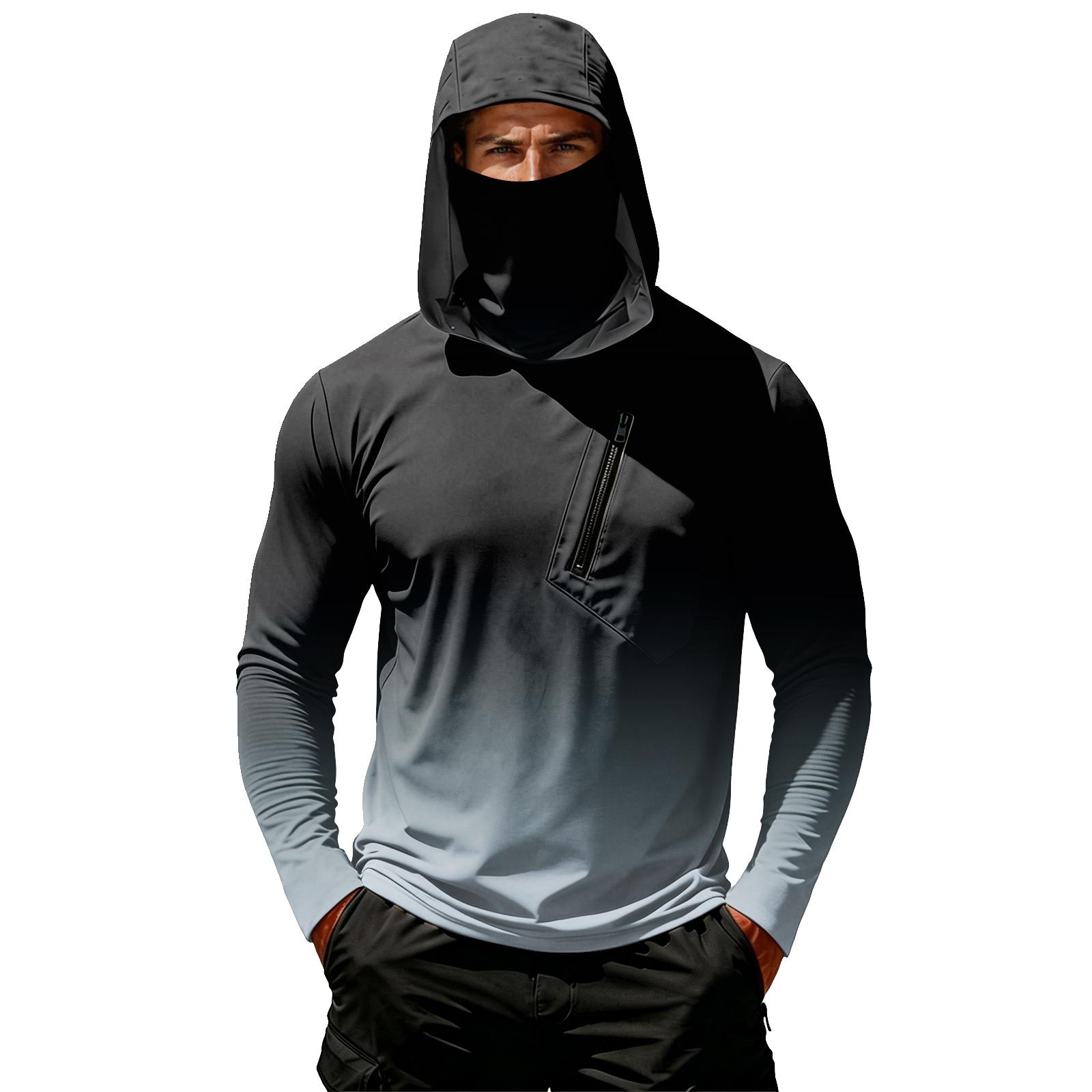 Men s Casual Hooded Long Sleeve Sunscreen Top L 1770₽