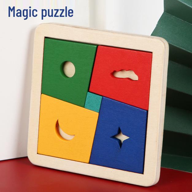 Красочный деревянный пазл «Соты» для детей - Развивающая игрушка для мальчиков и девочек