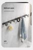 Wall-Mounted No-Punch Clothes Rack and Hooks for Bathroom, Entryway, Bedroom