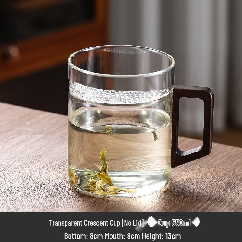 ZISIZ Integrated Crystal Filter Glass Tea Cup