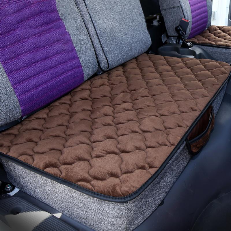 2pcs Flocking Cloth Car Seat Cushion Plush Warm Universal Front Seat Protector Cover Non-slip Pad For Suv Truck Car Accessories