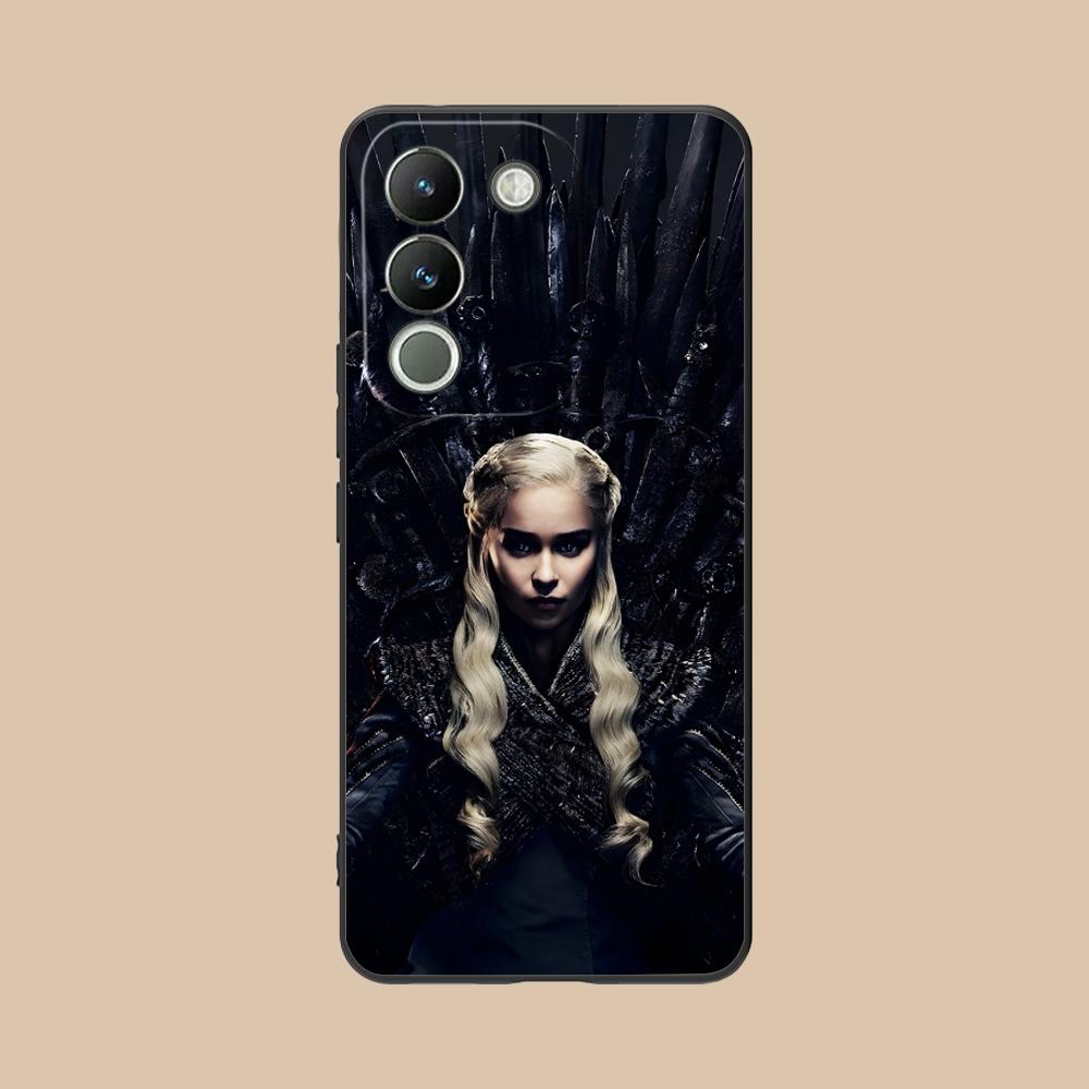 Dragon Queen Matte TPU Mobile Phone Case for VIVO Y77 76 75 74 73 72 58 56 55 51 50 38 36 Y19 Y18 Y03 Y01 5G Colorful Cover