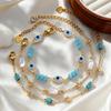 Gold-Plated Imitation Pearl Bracelet for Women Beaded Chain Bracelets Stackable Wrist Jewelry Gift