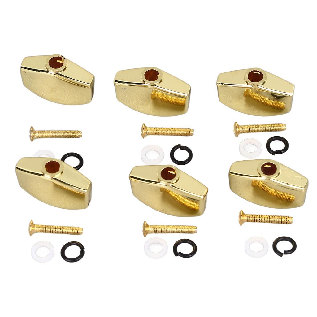 6Pcs Guitar Tuning Peg Buttons Metal Stable Universal Tuner Buttons Replacement for Acoustic