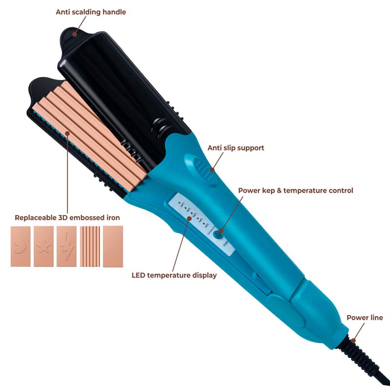 5 In 1 Hair Straightener Professional Flat Iron Women's Household Hair Straightener Multi Functional 3D Splint