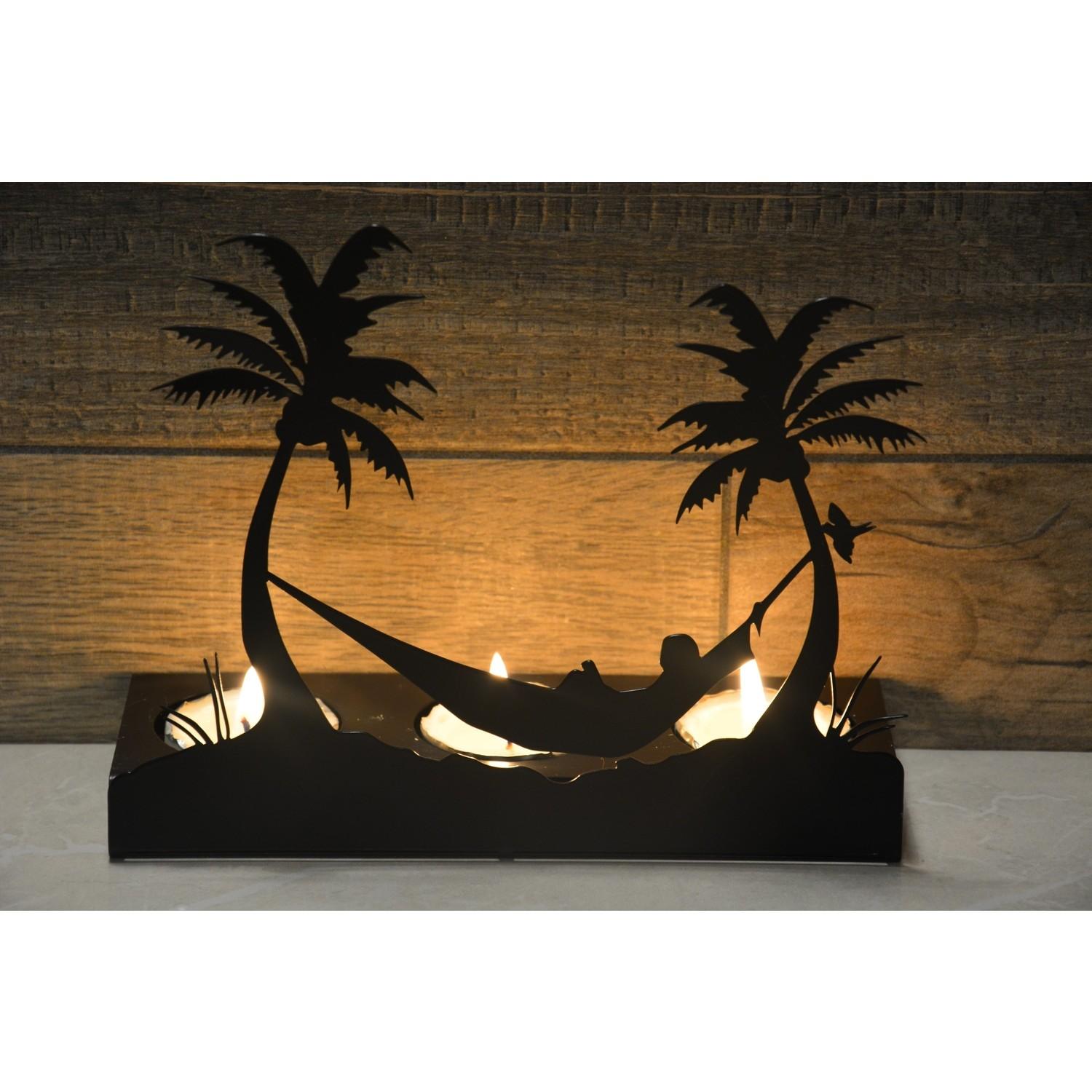 

Подсвечник Triple Summer из пальмового металла