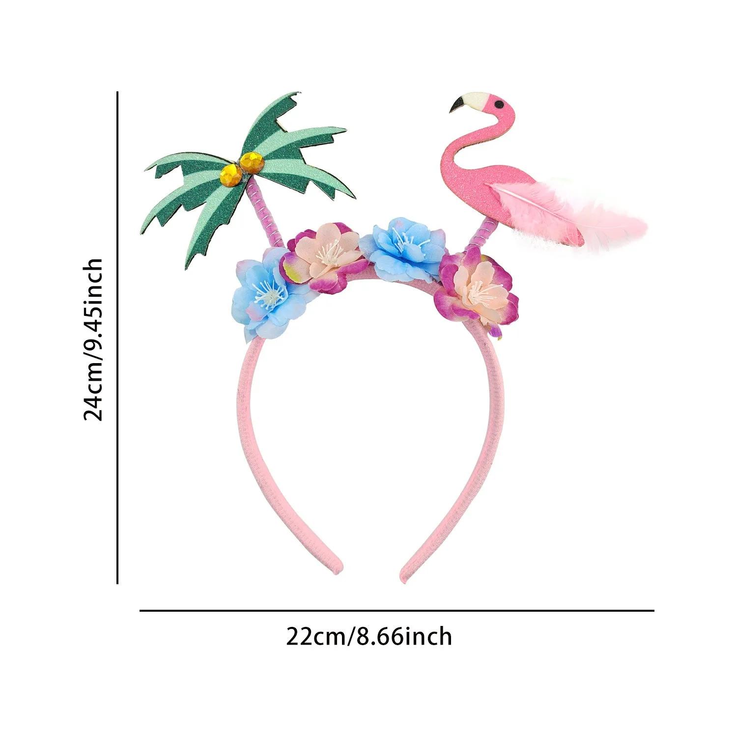 

Забавная повязка на голову в стиле гавайской вечеринки, повязка на голову в виде ананаса и фламинго, летняя тема, нарядная фотобудка, реквизит для детей, декор для вечеринки на Гавайях