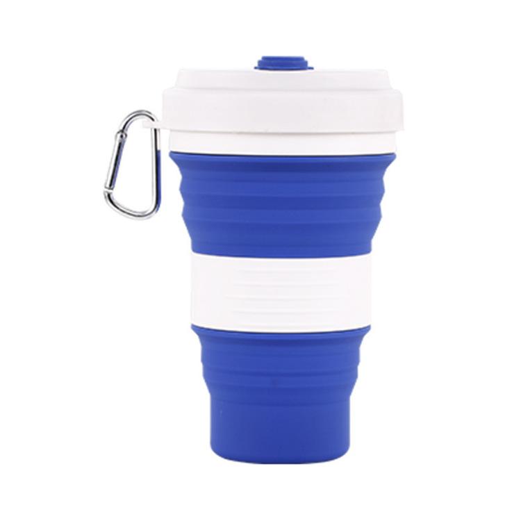1Pcs 550ml 5 Color Creative Practical Portable Silicone Folding Cup Telescopic Drinking Coffee Cup Travel Work Essential Goods