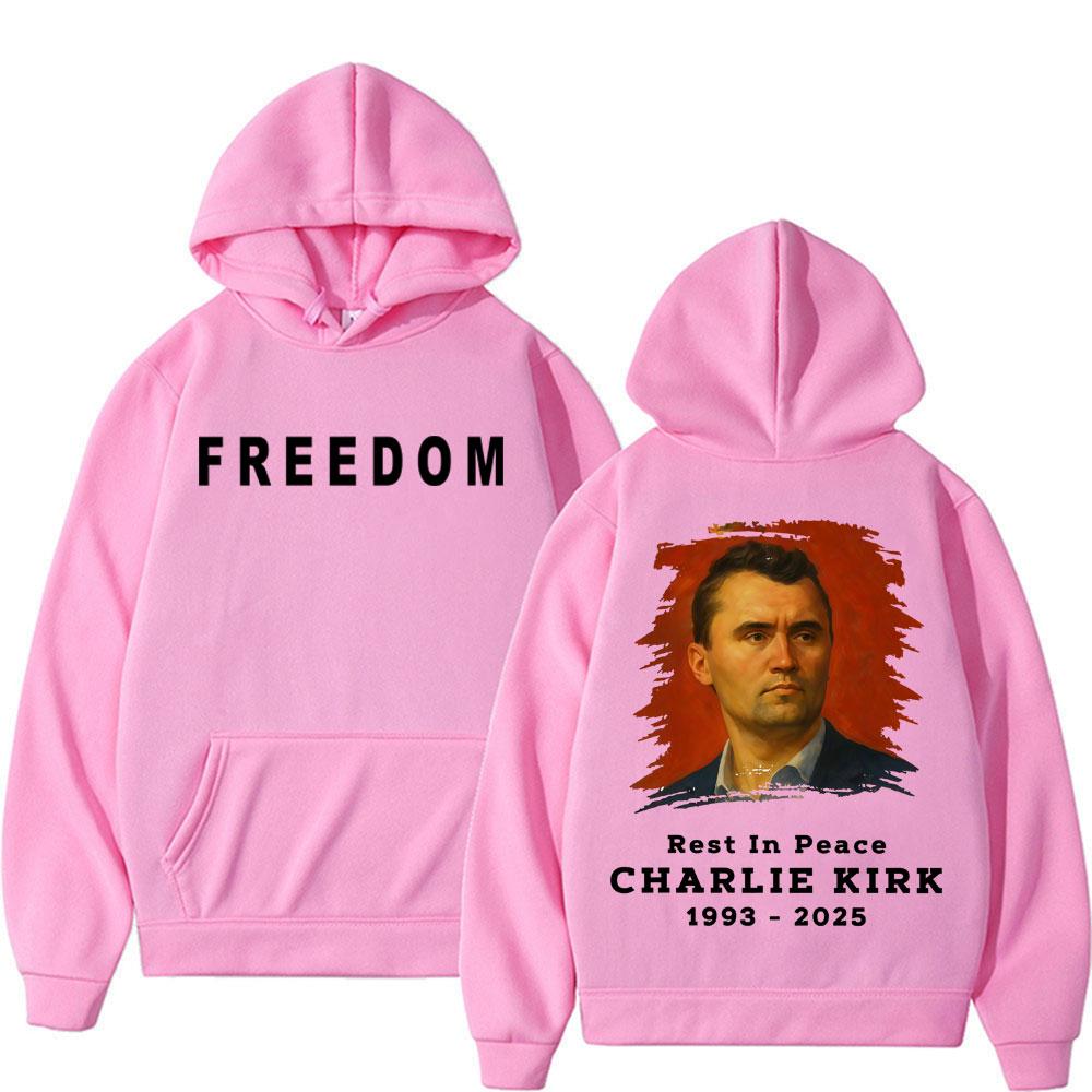 Rest In Peace Charlie Kirk Freedom Sweatshirts Hoodie Men Women Fashion Hip Hop High Street Pullovers Casual Bodywarmer Hoodies