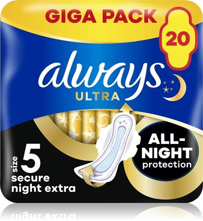 

Always Ultra Secure Night Extra sanitary towels TU прозрачный