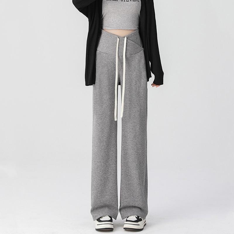 Velvet Thickened Outside with Autumn and Winter, New Belly-supporting Pants Wide-leg Pants, Large-size Casual Spring Outfit for Pregnant Women