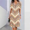 Vacation Short Sleeve T-Shirt Dress Women 3D Print Loose Plus Size Beach Dresses
