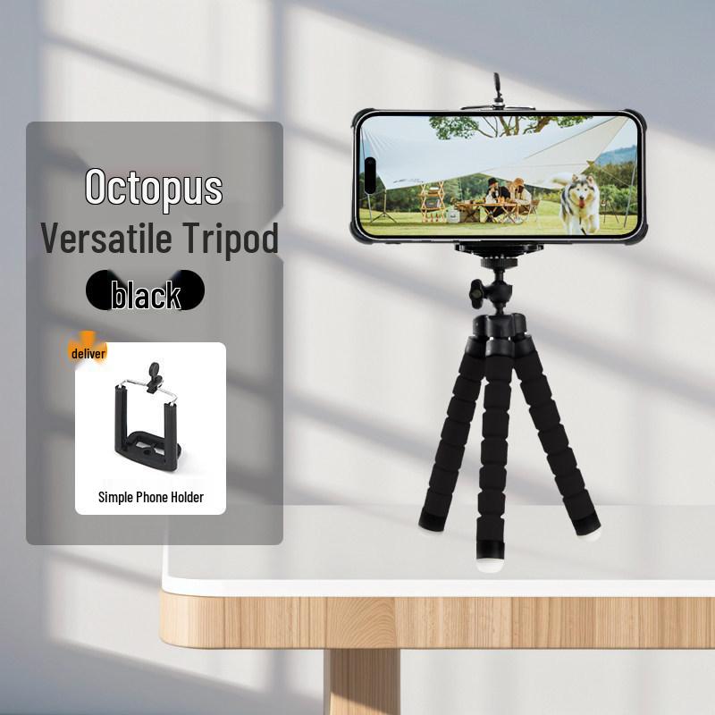 Universal Octopus Phone Stand: Multifunctional Desktop Tripod for Live Streaming, Photography, and Portable Outdoor Selfies
