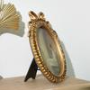 Vintage Oval Picture Frame with Bowknot Photo Frame for Wall Hanging Or Tabletop Ideal for Home Decoration And Wedding Displays