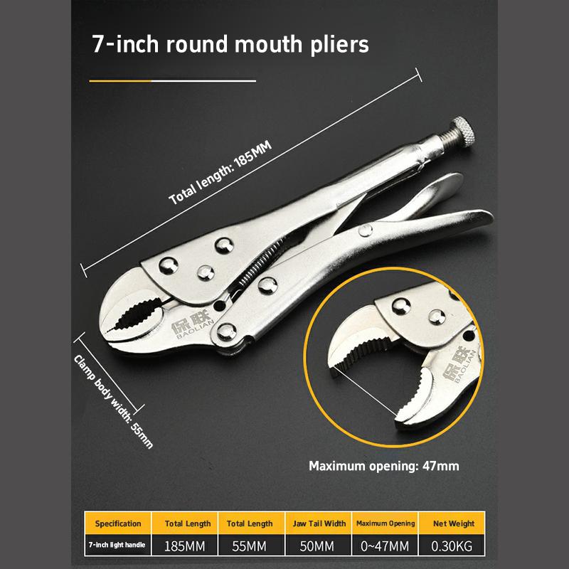 Heavy Duty Locking Fixing Pliers Adjustable Metal Face Clamp Multifunctional Pressure Pliers Tool For Woodworking Welding Repair