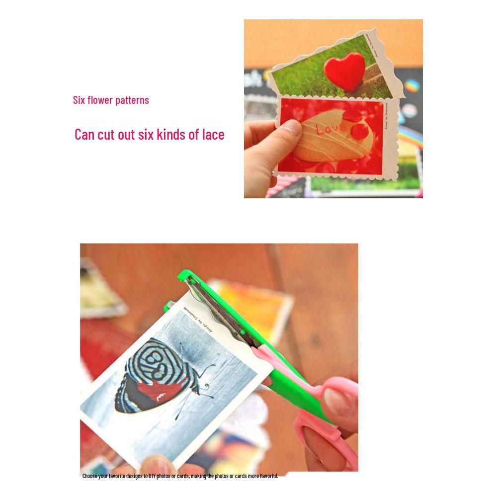 Children's Craft Safety Scissors - 5-inch Fun Patterned Blades for DIY and Albums
