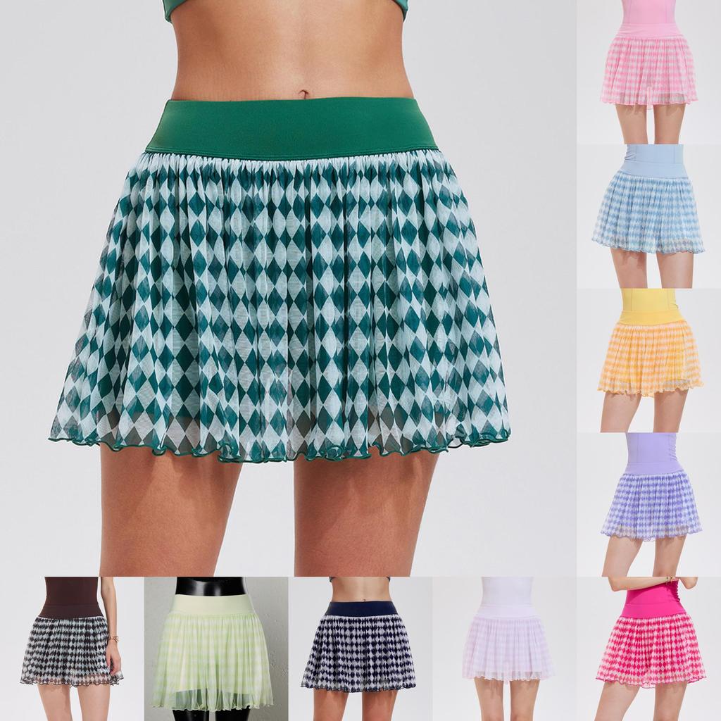 High Waist Athletic Skirt For Women With Breathable Nylon Fabric For Running And Fitness