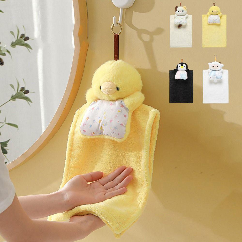 Cartoon Handkerchief Plush Cleaning Hand Cloth Kitchen Cute Wipe Cloth Cleaning Tool