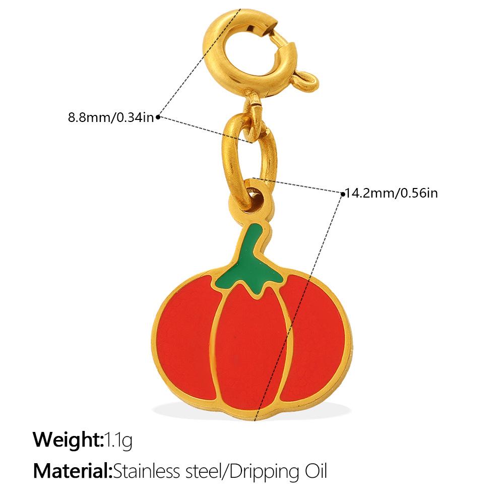 Small Fresh Pastoral Cute Vegetable Series Jewelry Buckle Pendant Stainless Steel DIY Bracelet Necklace Accessories