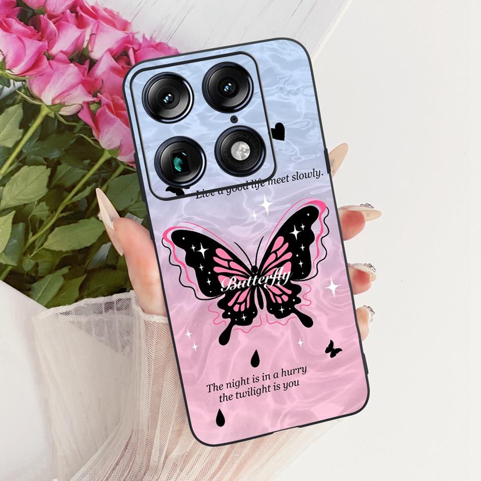 For Motorola Signature 2026 Case Popular Flower Marble Painted Cover Soft Silicone Black Phone Shell For Moto X70 Air Pro Fundas