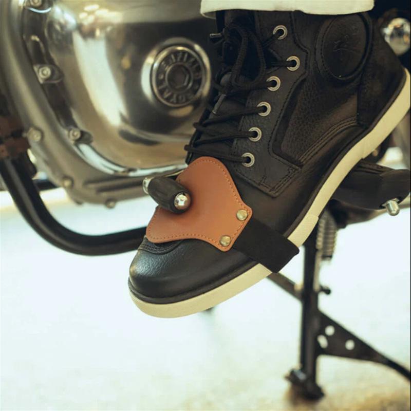 Motorcycle Gear Shifter Anti-Scratch Leather Toe Protector Boot Cover