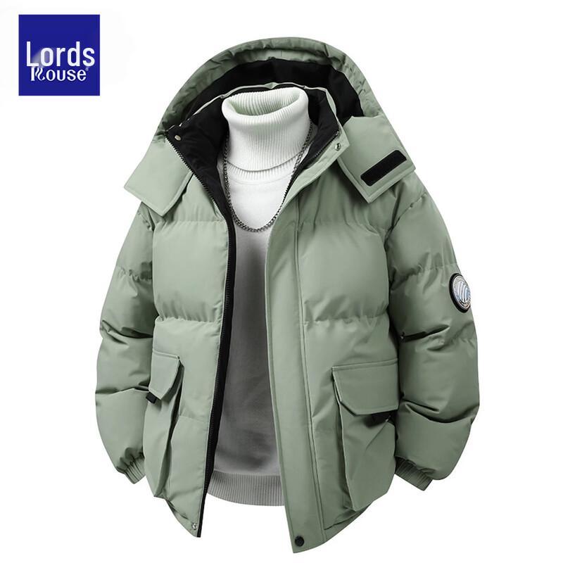 Lords Men's American-Style Utility Hooded Padded Jacket