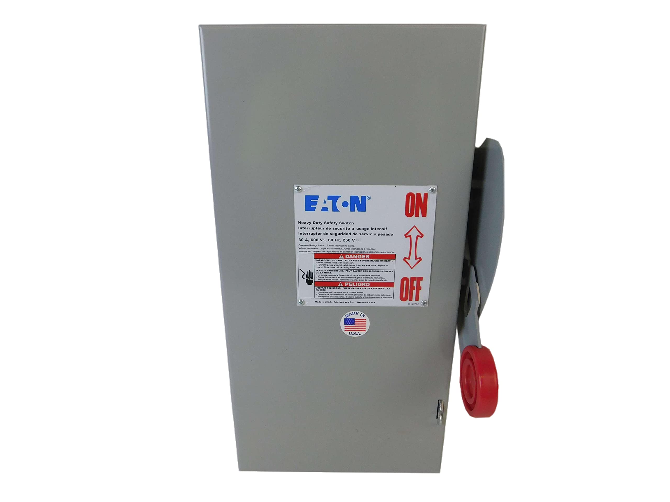 

Eaton DH361UGK Safety Switch,600VAC/250VDC,3PST,30A