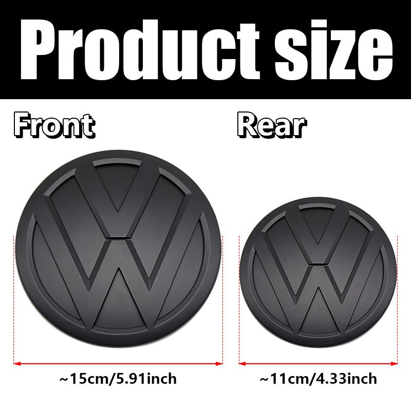 ABCD1 Volkswagen VW Front Grille Rear Trunk Emblem Badge Lid Cover Logo Decoration Sticker For Tiguan 2017 2018 2019 2020 Accessories