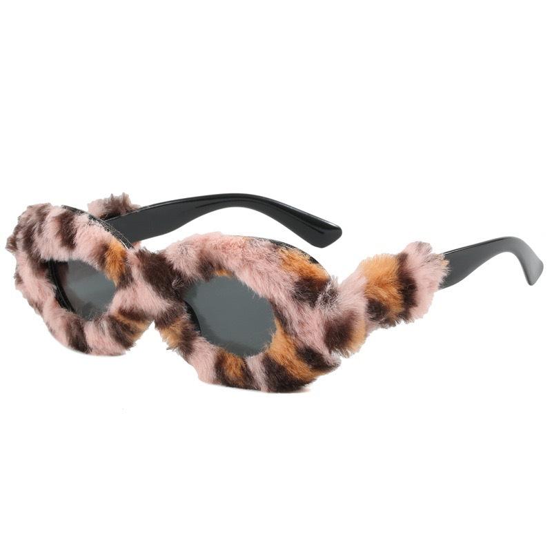 Fluffy Y2K Fashion Pc Personality Cat Eye Ins Party Sunglasses Glasses Sunglasses
