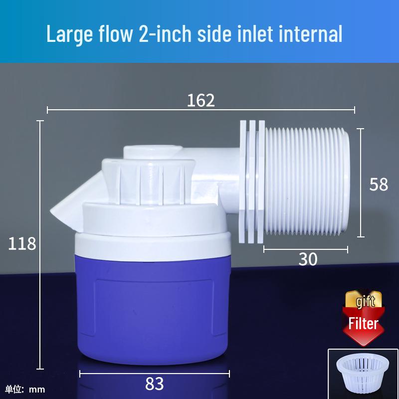 Automatic High Flow Water Tank Control Valve with Self-Stopping Feature and Plastic Float Valve