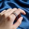 Sterling Silver Retro Texture Couple's Rings - Light Luxury Band for Men & Women, Niche Design, Index Finger Matching Rings