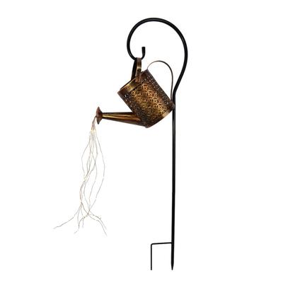 Solar Wasserkocher Dusche Licht Metall Eisen Retro Garten Gießkanne Lampe für Außen Terrasse Rasen Hof Dekor