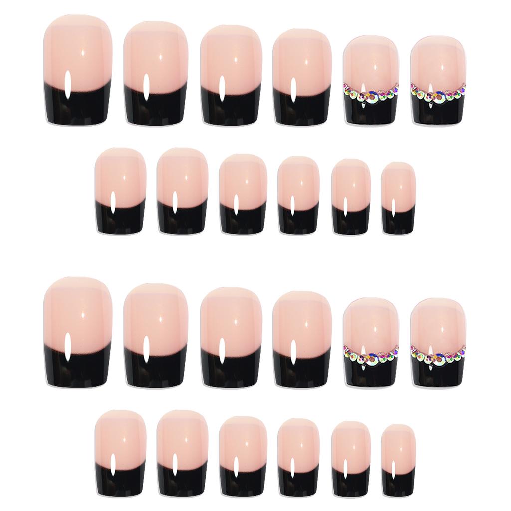 Wearing Nails Finished Fake Nail French Nail Art Simple Style Nail Patch