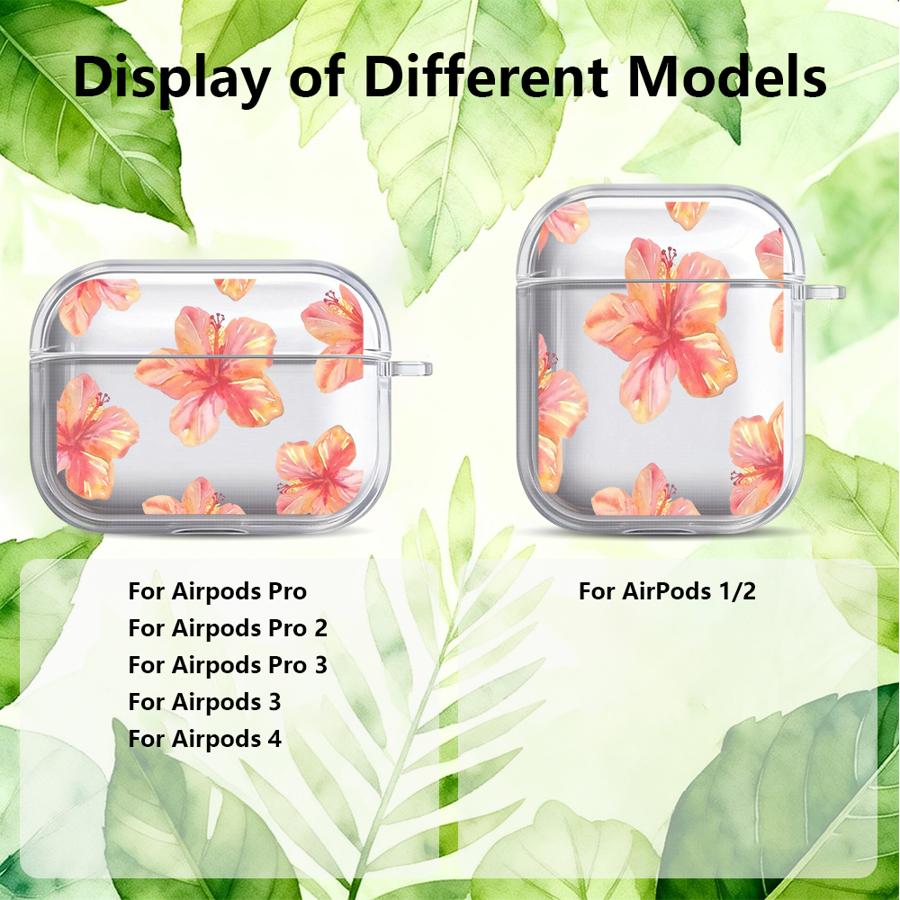 Beauty Floral Pattern Clear Earphone Cases Cover Case For Airpods Pro Pro3 3 1 4 2 Pro2