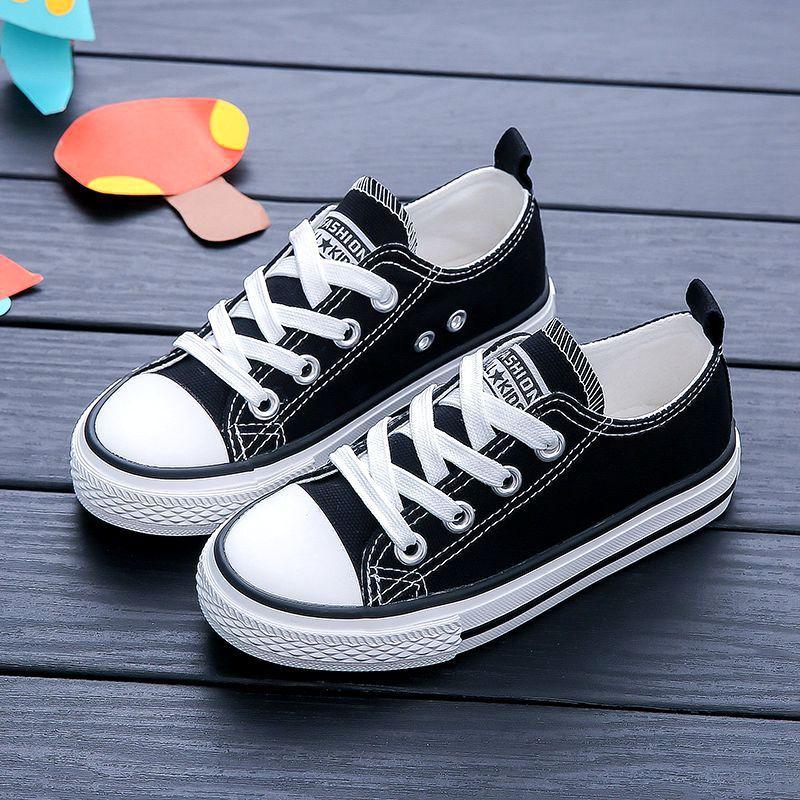 Eltern-Kind-Schuhe Jungen und Mädchen Schnürschuhe Kleine weiße Kinder Casual Canvas Schuhe Baby Sneakers Sneakers