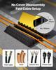 Cable Protector Ramp, 9,979 Kg/axle Capacity, 2 Channel Heavy Duty Rubber Cord Hose Wire Cover, 100 X 75 Mm Channel, Traffic Speed Bump with Flip-Open