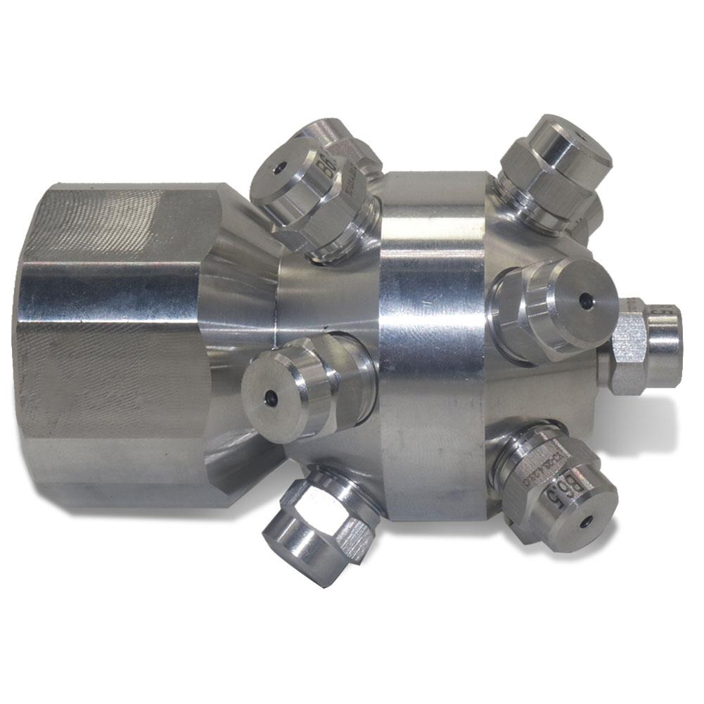 Edelstahl-Reinigungsdüse für industrielle Tanks, mehrköpfige Zerstäubungs-Lineardüse, Waschdüse, Flaschenreinigungskopf