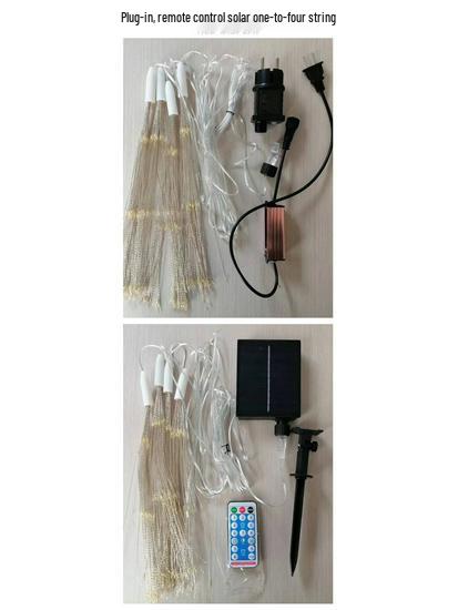 Ghirlande Luminoase Solare LED Artificii - Atmosferă Stelară Păpădie Rezistentă la Intemperii pentru Camping & Copertine