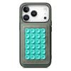 For iPhone 17 Pro Case Carbon Fiber Texture Leather Back Cover with Magnetic Detachable Suction Cup