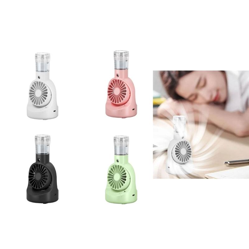Small Desk Fan Powerful Spray Fan Small Pocket Fan Lightweight Rechargable Fan Misting Spray Fan Plastic Material