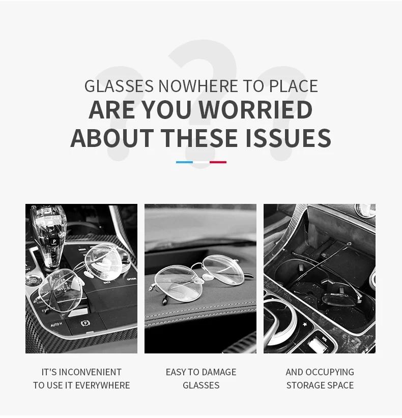 Car Sun Visor Glasses Case For Mazda CX-4 CX-5 Mazda 6 Sunglasses Storage Box Organizer Interior Accessories