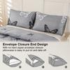 3pcs Butterfly Print Duvet Cover Set Soft Skin-Friendly Bedding Set Includes 1 Duvet Cover And 2 Pillowcases