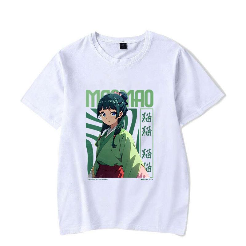 New Anime The Apothecary Diaries Maomao Print T-shirt Women Men Summer Casual Funny Short Sleeve Shirt Fashion Loose Tops