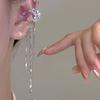 1 Pair Long Tasse Ear Cuff Luxury Design Zircon Ear Clip Fashion Tassel Earring  Female Accessories